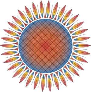 Stylized Sun Illustration PNG image