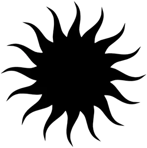 Stylized Sun Outline Transparent Background PNG image