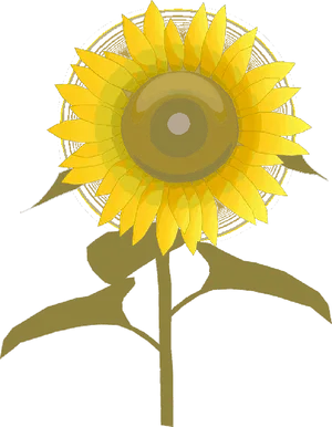 Stylized Sunflower Illustration PNG image