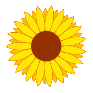Stylized Sunflower Illustration