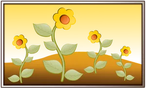 Stylized Sunflowers Artwork