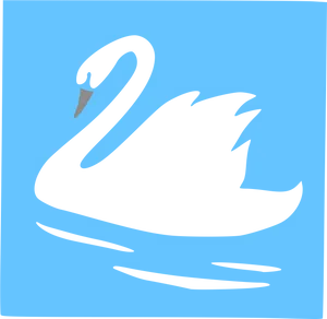 Stylized Swan Illustration PNG image