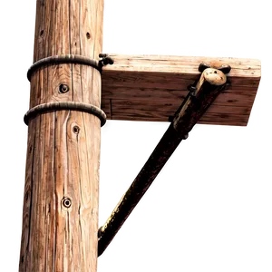 Stylized Telephone Pole PNG 4