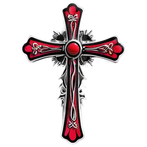 Stylized Thin Cross PNG Fse96