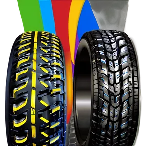 Stylized Tire Tracks PNG Gvd