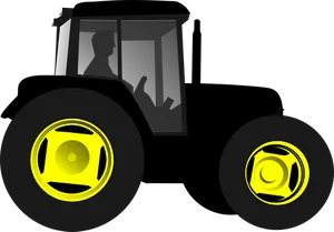 Stylized Tractor Graphic PNG image