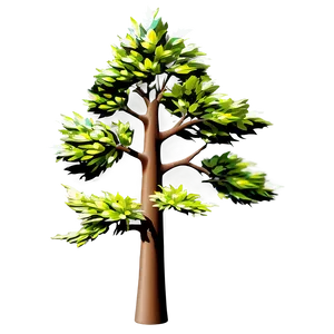 Stylized Tree Elevation PNG Yfv