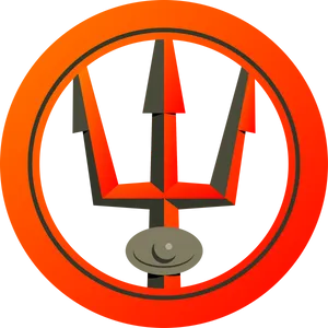 Stylized Trident Icon PNG image