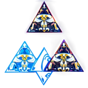 Stylized Triforce Symbol PNG 87