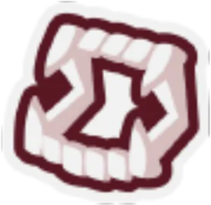 Stylized Vampire Teeth Graphic PNG image