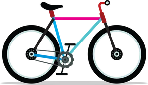 Stylized Vector Bicycle Illustration