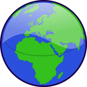 Stylized Vector Globe Africa Europe PNG image