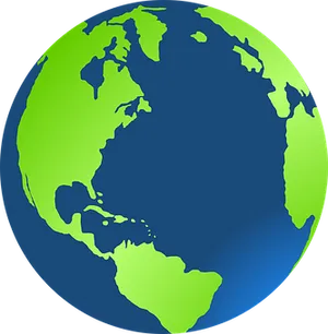 Stylized Vector Globe Americas PNG image