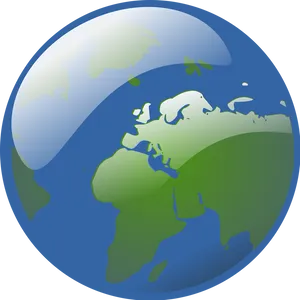 Stylized Vector Globe PNG image