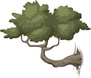 Stylized Vector Illustrationof Trees