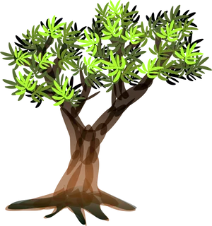 Stylized Vector Tree Illustration PNG image