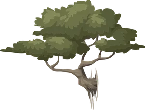 Stylized Vector Tree Illustration