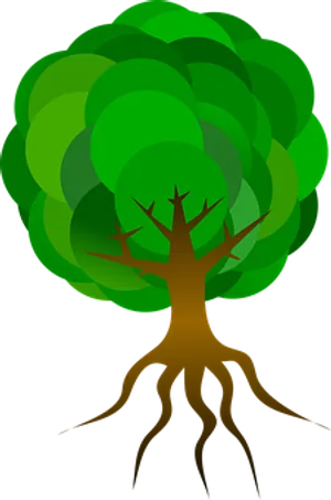 Stylized Vector Tree Illustration