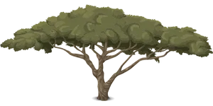Stylized Vector Tree Illustration