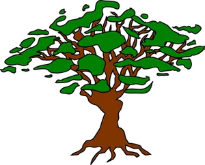 Stylized Vector Tree Illustration