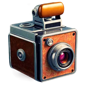 Stylized Vintage Camera PNG Anf
