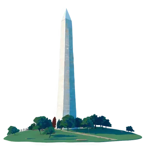 Stylized Washington Monument Graphic PNG Pxk13