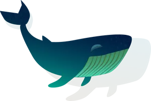 Stylized Whale Illustration PNG image