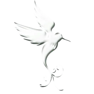 Stylized White Bird Artwork