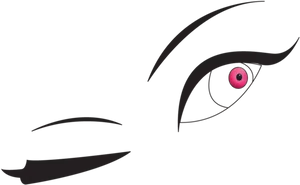 Stylized Winking Eye Graphic PNG image