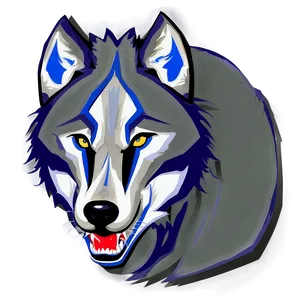 Stylized Wolf Face Logo PNG 33