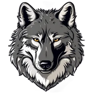 Stylized Wolf Face Logo Png Bax36 PNG image