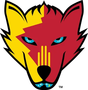 Stylized Wolf Head Graphic PNG image