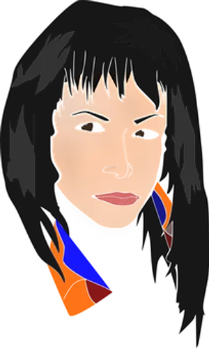 Stylized Woman Portrait Vector