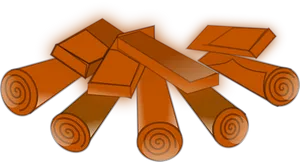 Stylized Wooden Logs Illustration