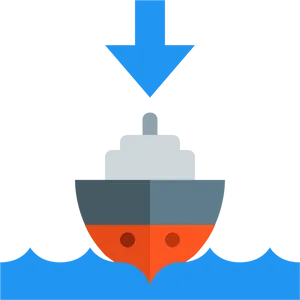 Stylized Yacht Graphic PNG image