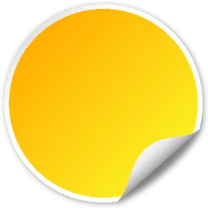 Stylized Yellow Circle Graphic PNG image
