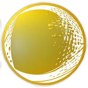Stylized Yellow Circle Object PNG 68