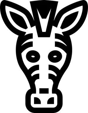 Stylized Zebra Head Graphic PNG image