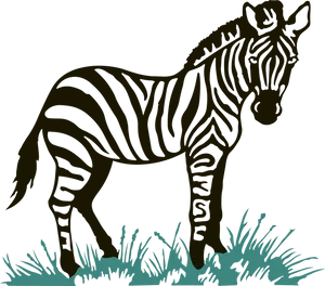 Stylized Zebra Illustration PNG image