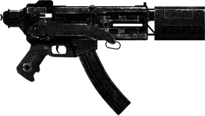 Submachine_ Gun_ Silhouette PNG image