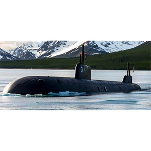 Submarine In Arctic Waters PNG Vhu38 PNG