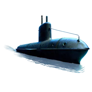 Submarine In Stormy Seas PNG 81