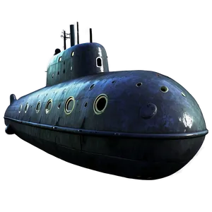 Submarine In Stormy Seas PNG Fak