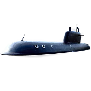 Submarine In Stormy Seas PNG Pnh