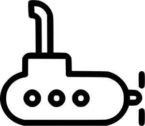 Submarine Silhouette Graphic PNG image
