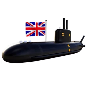Submarine With Flag PNG Tvs51 PNG