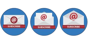 Subscribe Email Icons Set