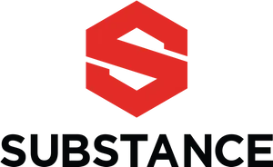 Substance Gym Logo Redand Gray PNG image