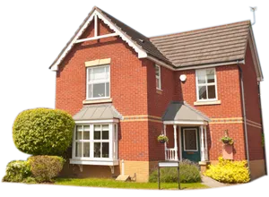 Suburban Brick House Exterior