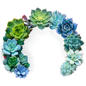 Succulent Garden Wreath PNG 94